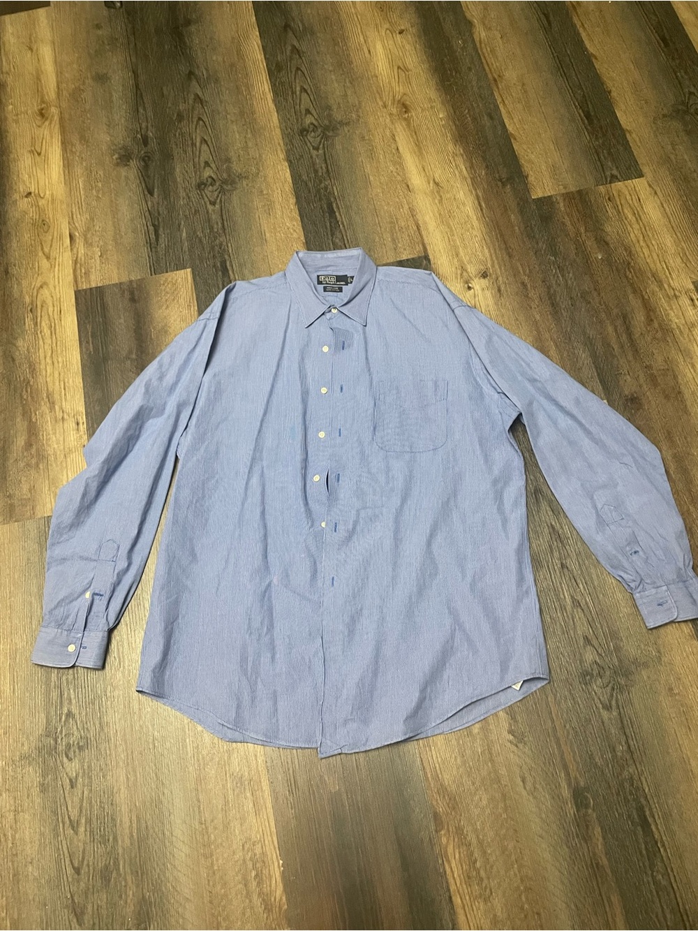Ralph Lauren Light Blue Striped Dress Shirt